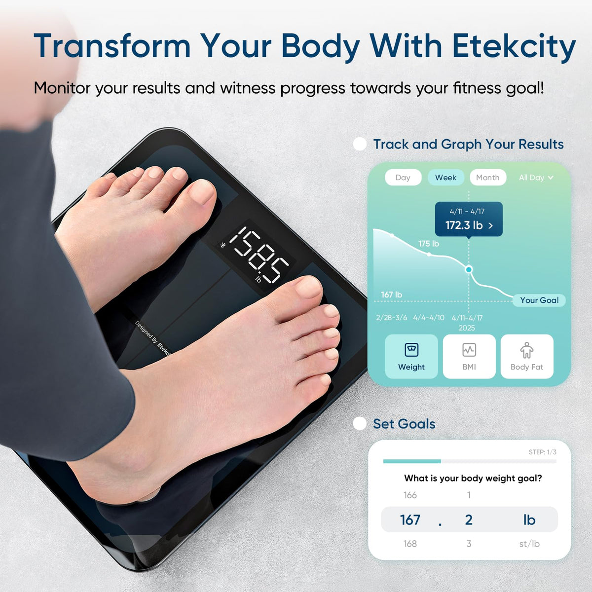Smart Body Weight Body Fat BMI Scale S79393