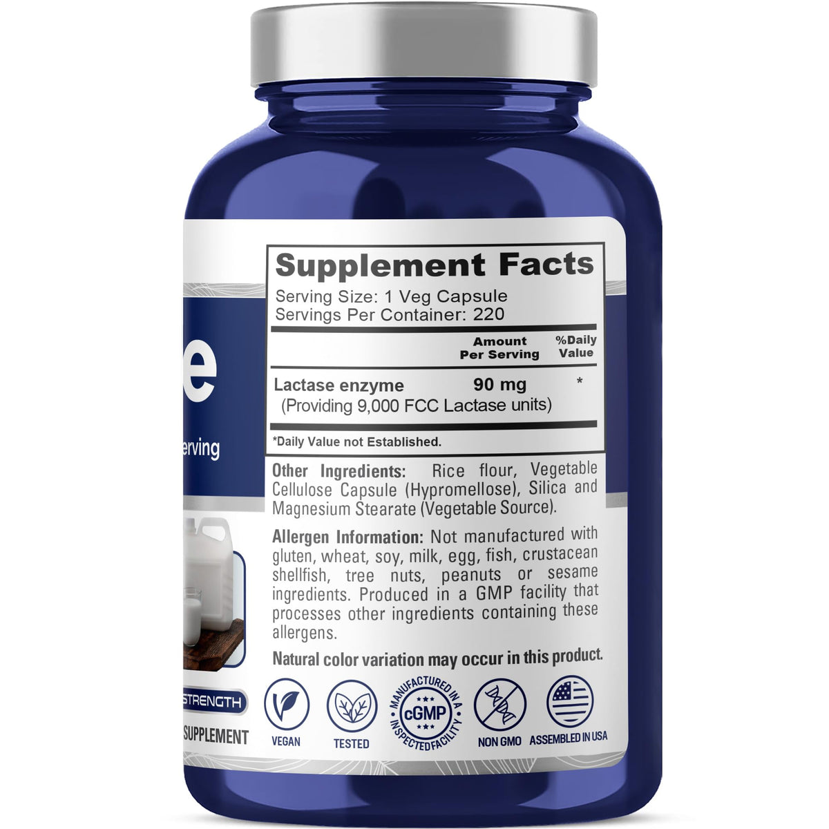 Vegan Lactase Enzyme 220 Veg Capsules P838