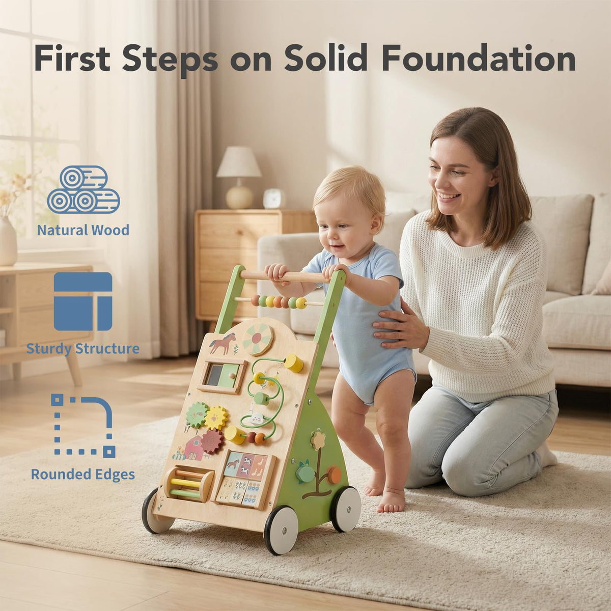 Wooden Baby Push Walker D1317