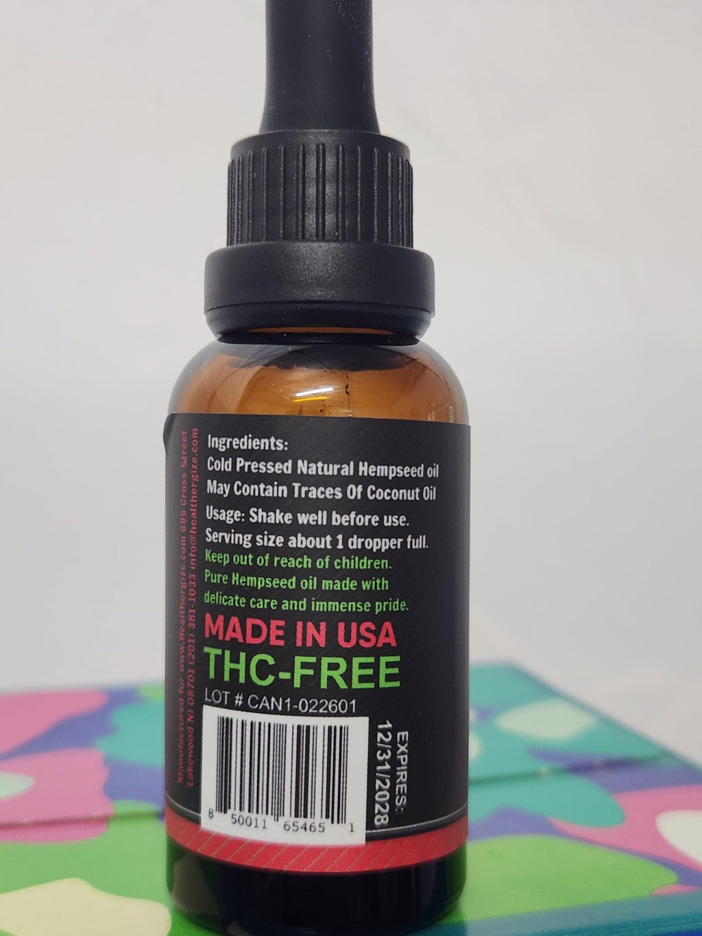 Hemp Oil Drops 5 Pack Cold Pressed Vegan G737