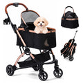 Black 3-in-1 Pet Stroller with Removable Carrier S28683