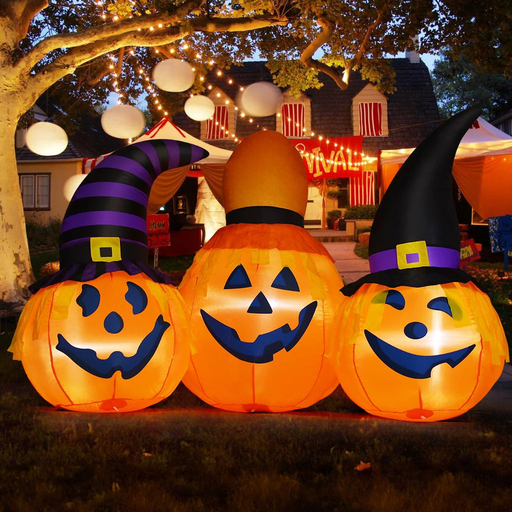6 FT Halloween Inflatables Outdoor Pumpkin Combo with LED Lights M2267