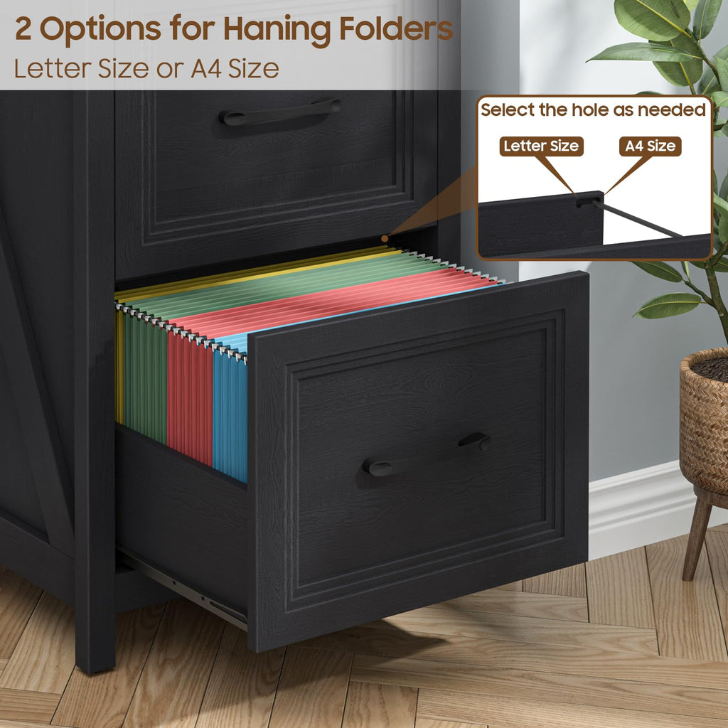 2 Drawer Wood File Cabinet B33245