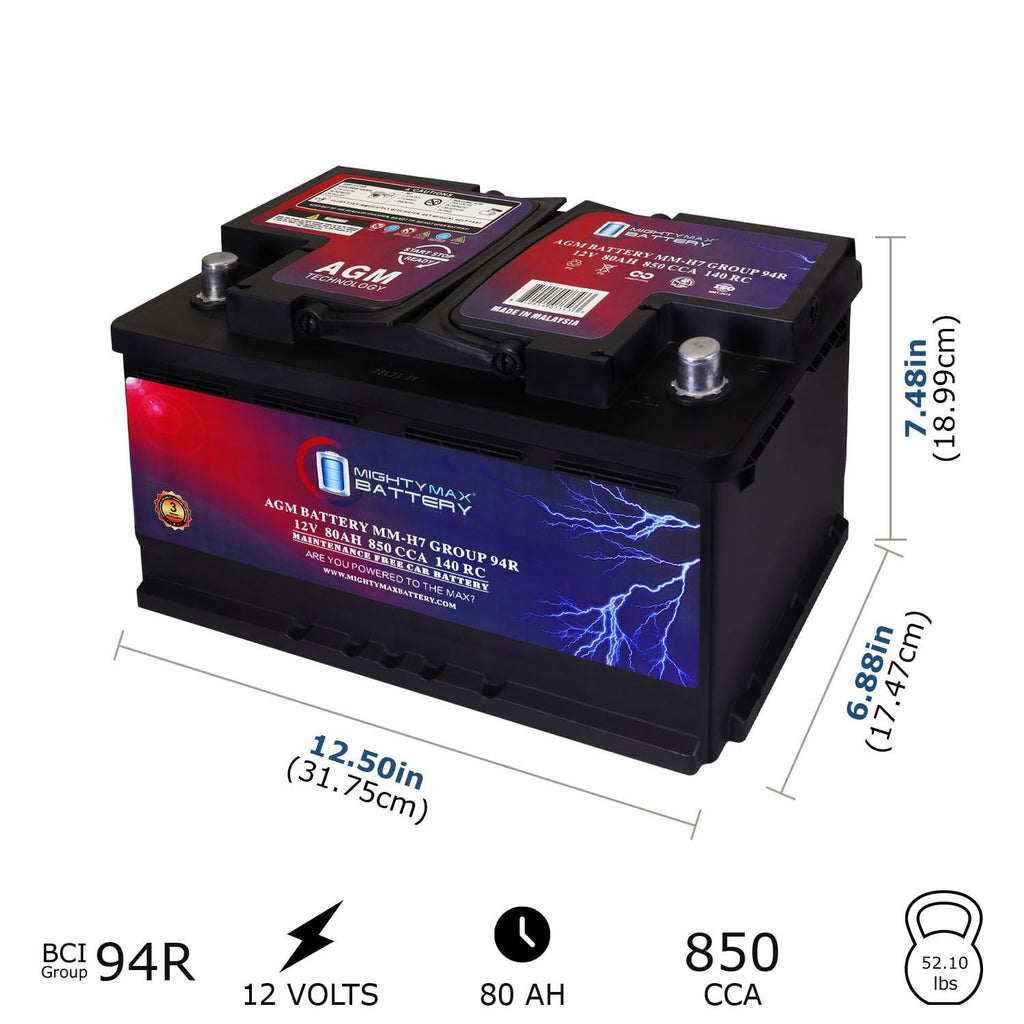 12V 80AH 850 CCA Replacement Battery E611