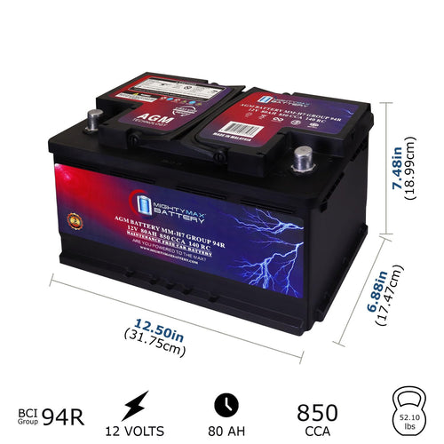 12V 80AH 850 CCA Replacement Battery E611