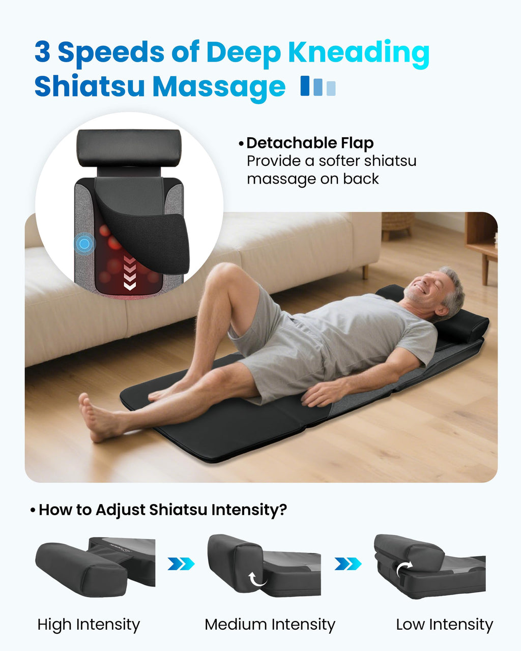 Full Body Massage Mat with Heat T59634