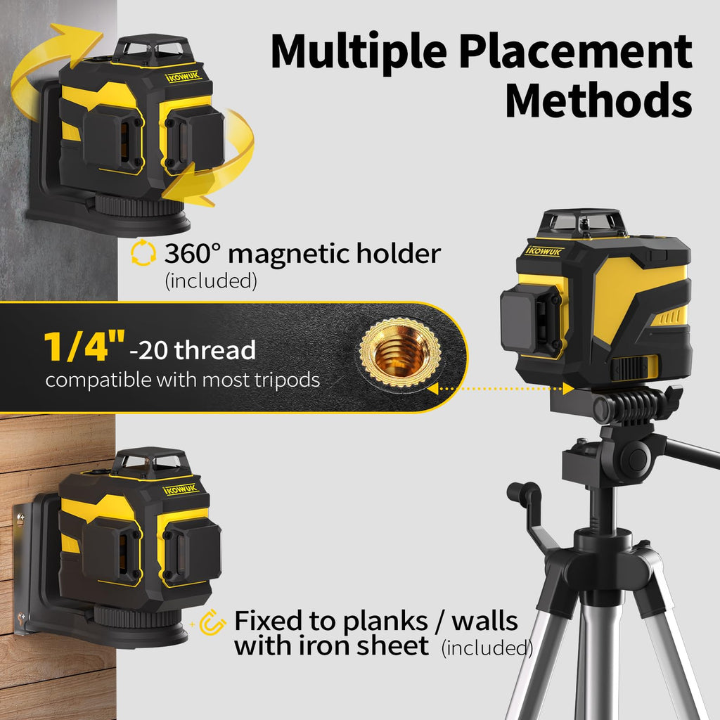 Laser Level with 12 Green Lines T649374