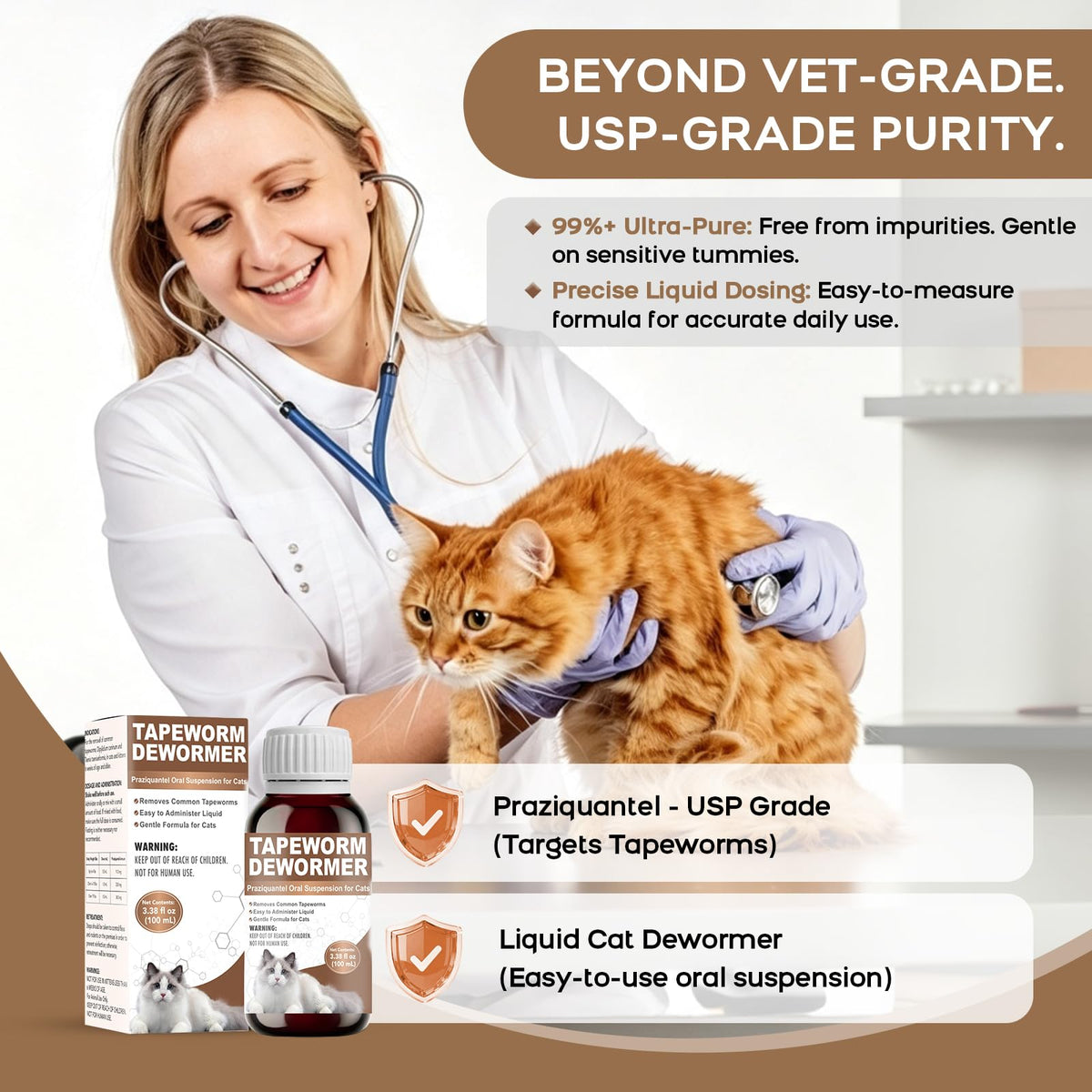 Liquid Cat Tapeworm Dewormer D3335