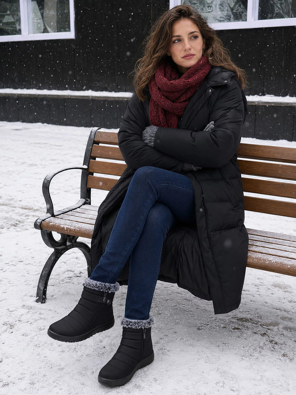 Winter Boots for Women Waterproof Non Slip S5747