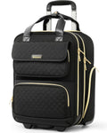 Black 16-Inch Underseat Carry On Luggage with Wheels D976