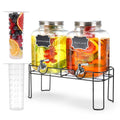 1.6 Gallon Glass Beverage Dispenser with Stand A202