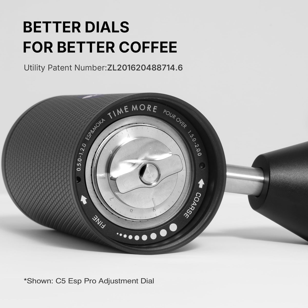 Manual Coffee Grinder with Conical Burr, Portable Hand Coffee Mill - Black S601
