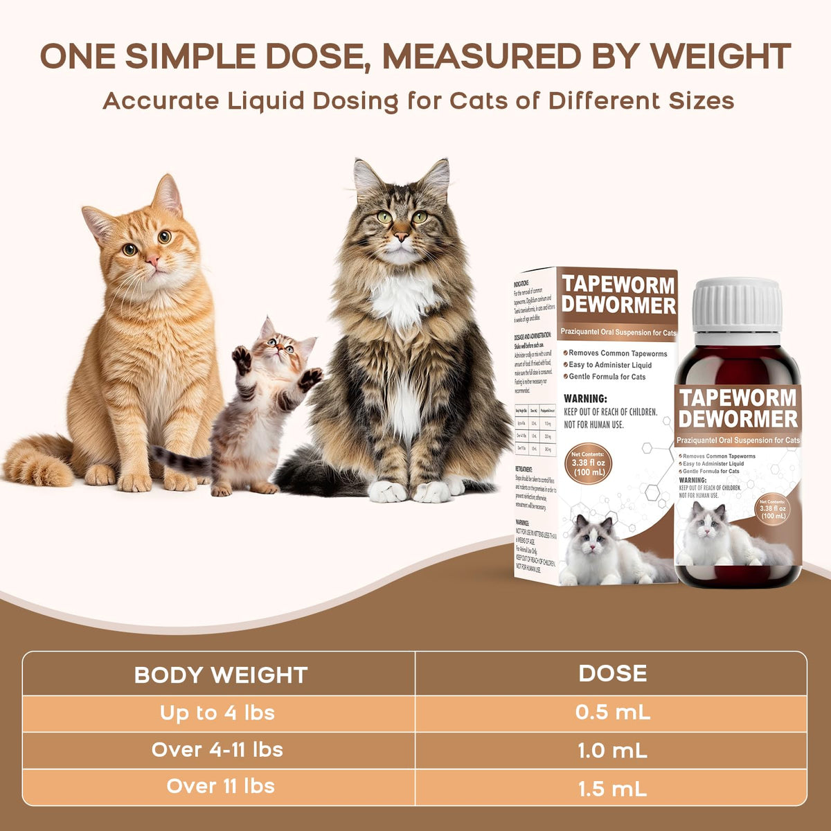 Liquid Cat Tapeworm Dewormer D3335