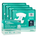 Adult Diapers XLarge 60 Count & Wet Wipes 200 Count Bundle T56993