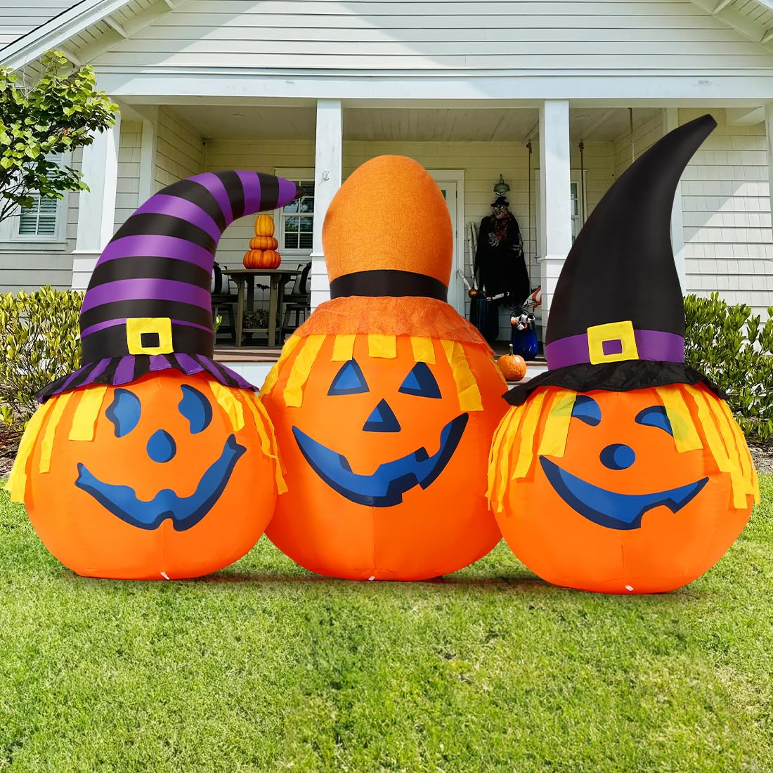 6 FT Halloween Inflatables Outdoor Pumpkin Combo with LED Lights M2267