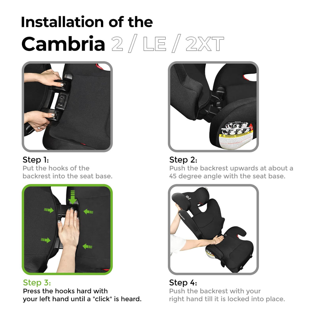 2-in-1 Belt Positioning Booster Seat, Black N627
