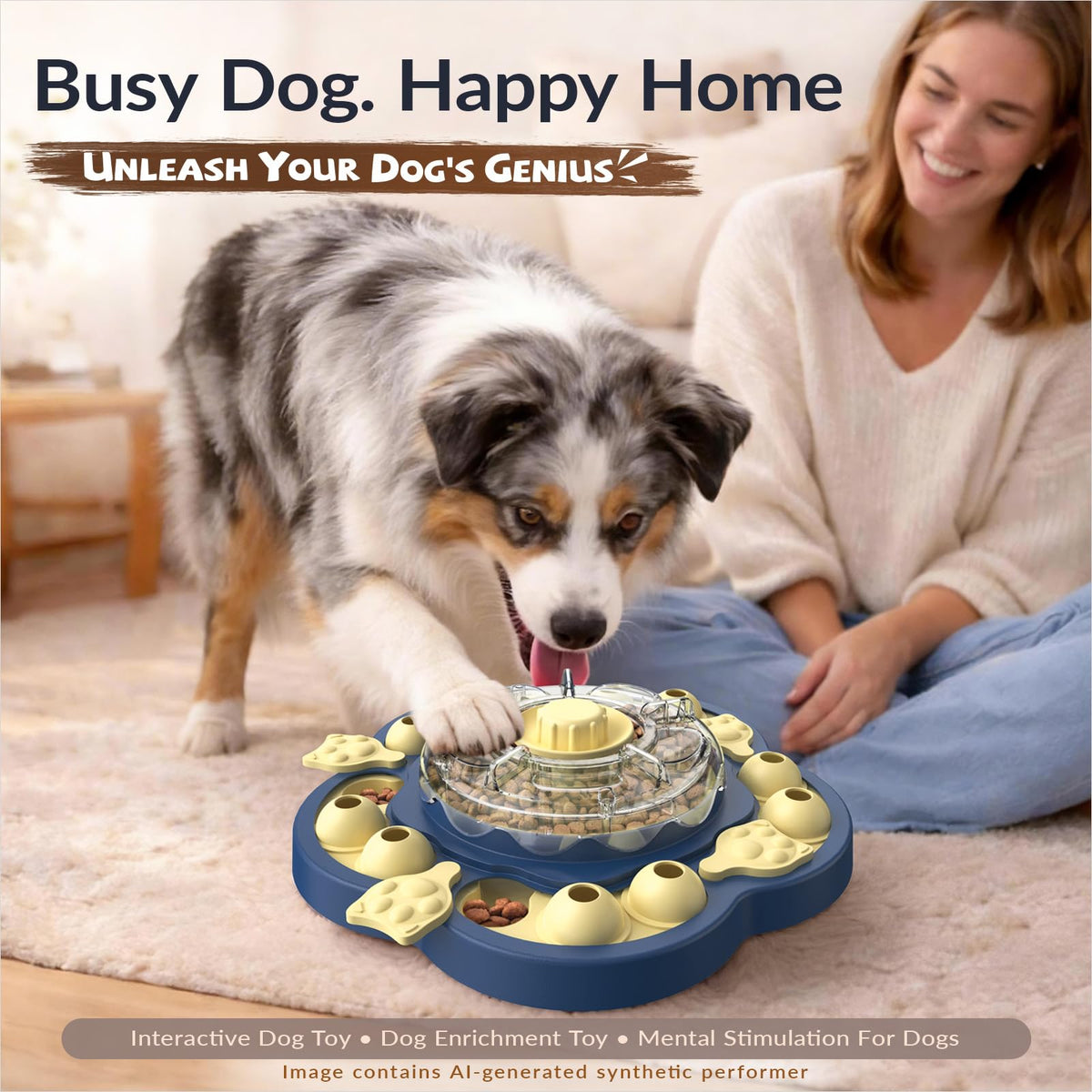 3-Level Dog Puzzle Toy Treat Dispenser L821041