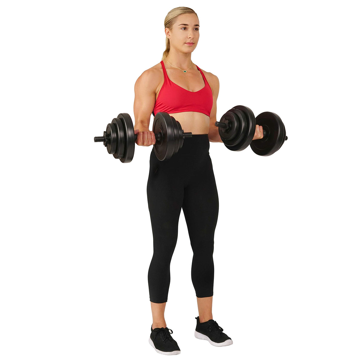 40 Lb Vinyl Dumbbell Set Hand Weights Z243