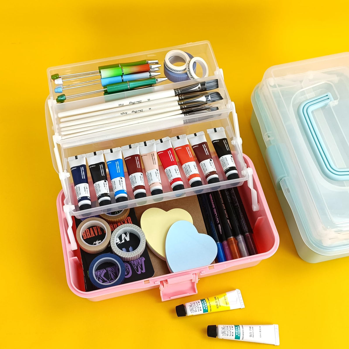 10 Inch 3 Layer Tackle Box Organizer with 2 Trays H84947