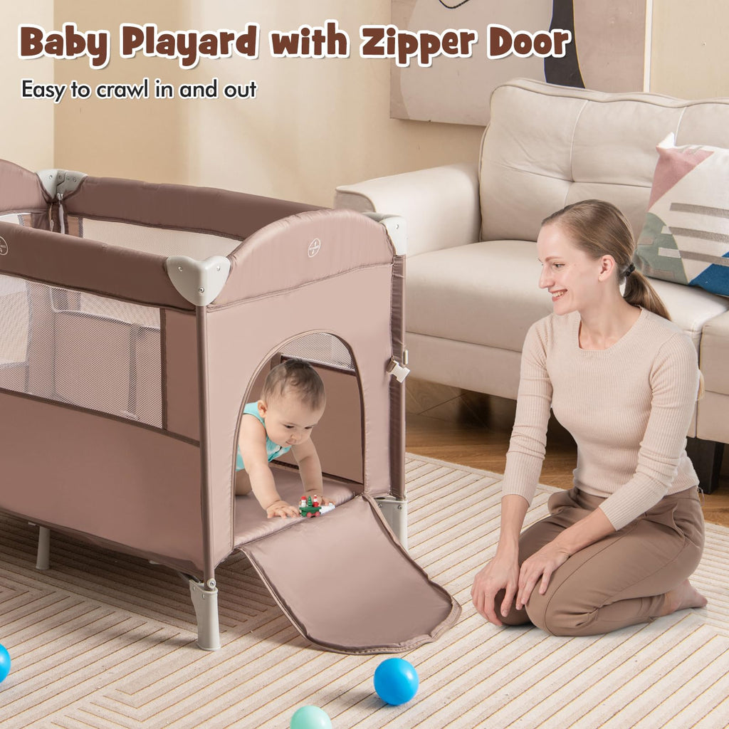 5-in-1 Pack and Play with Bassinet, Changing Table and Carry Bag I58177