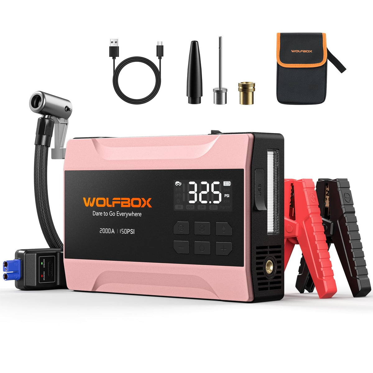 2000A Jump Starter with Air Compressor E95496