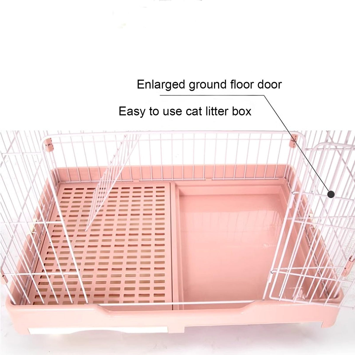 Foldable 4 Tier Detachable Cat Cage with Hammock P2365