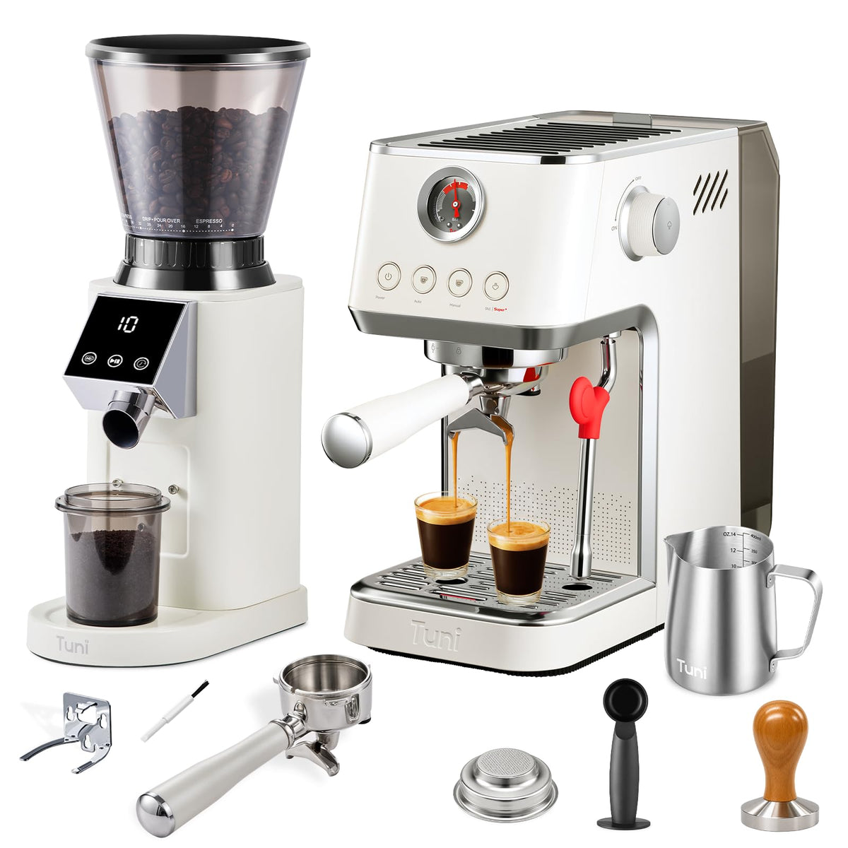 Espresso Machine with Conical Burr Coffee Grinder K4931