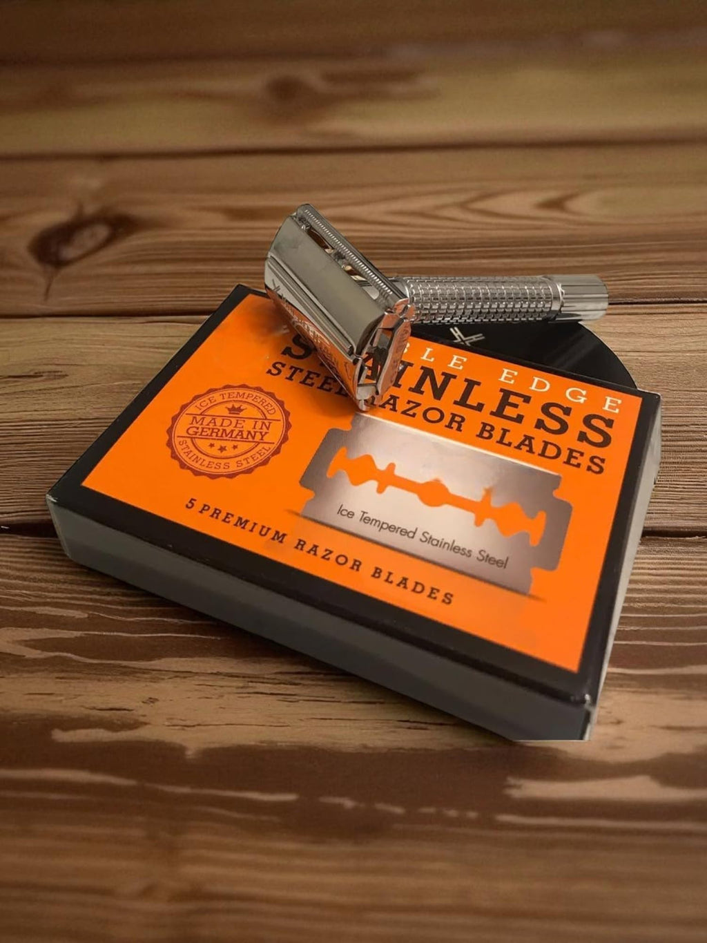 Double Edge Safety Razor Blades, 5 Count Stainless Steel Y872