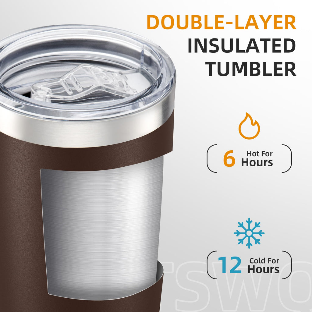 20 oz Stainless Steel Insulated Tumbler with Lid F9460