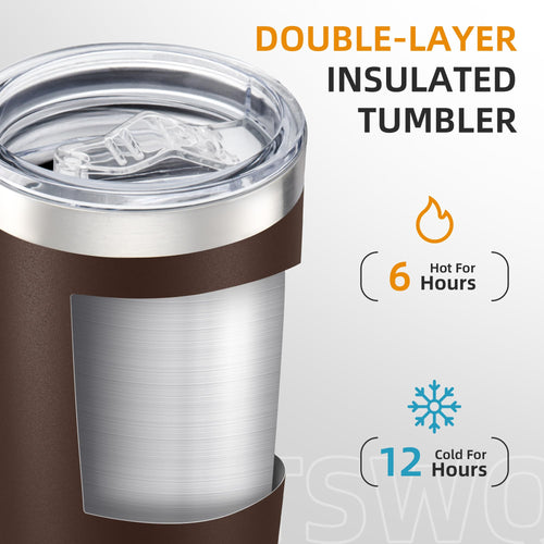 20 oz Stainless Steel Insulated Tumbler with Lid F9460