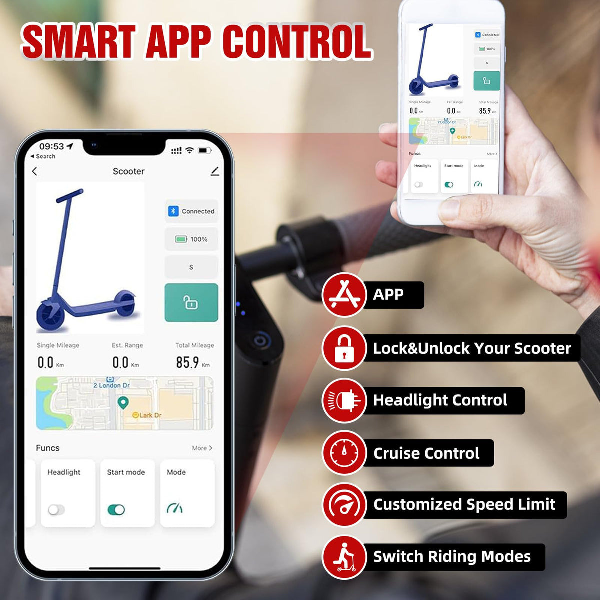 Electric Scooter with 350W/500W Motor, 8.5" Solid Tires, Foldable S131