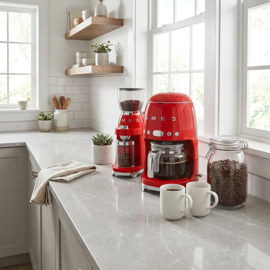 Red Coffee Grinder with 30 Grind Settings N891