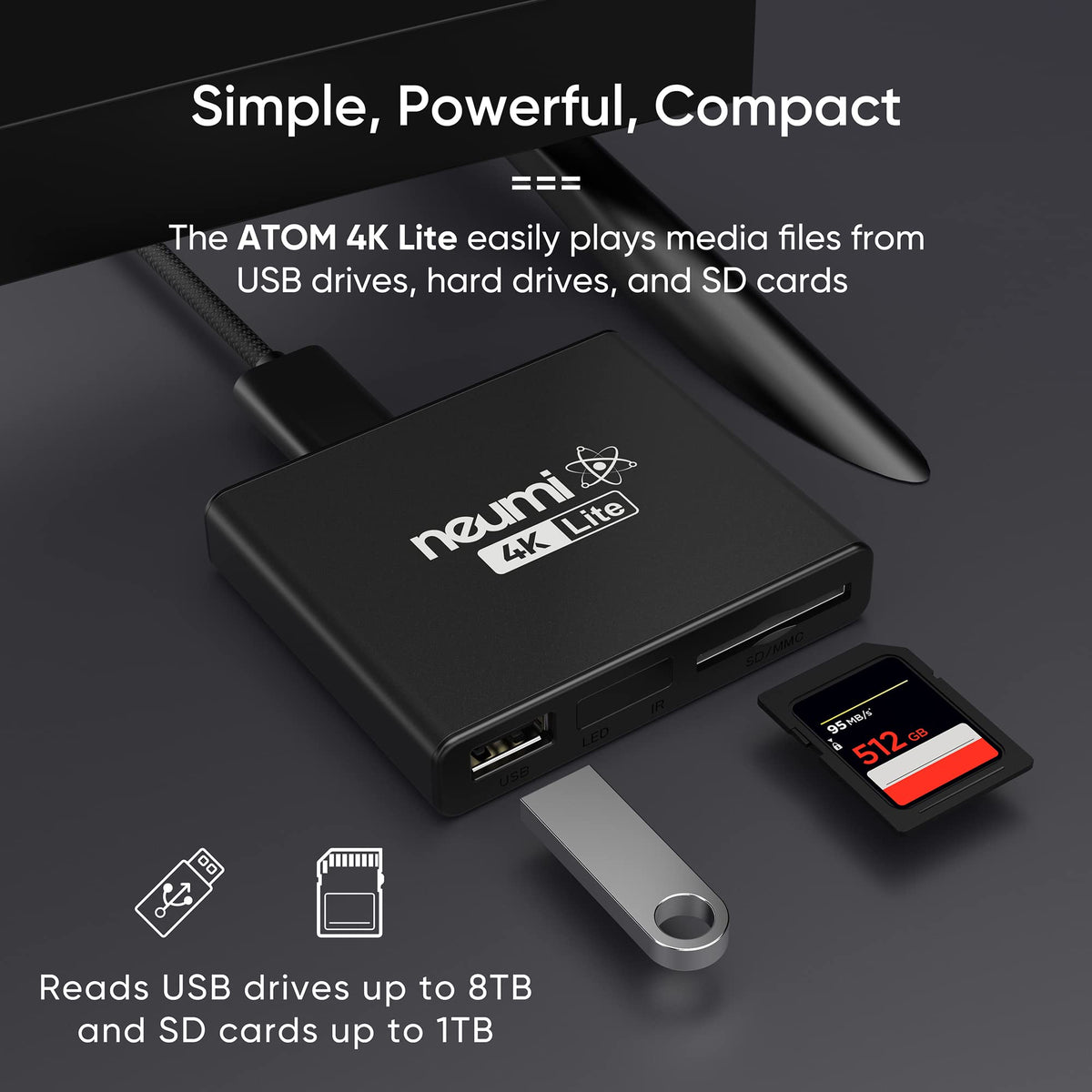 4K Media Player for USB Drives and SD Cards C620