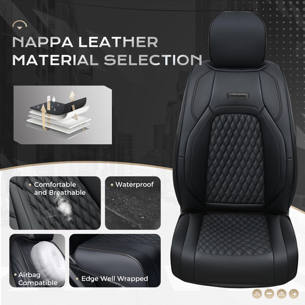 Waterproof Faux Leather Full Coverage Seat Covers P1365