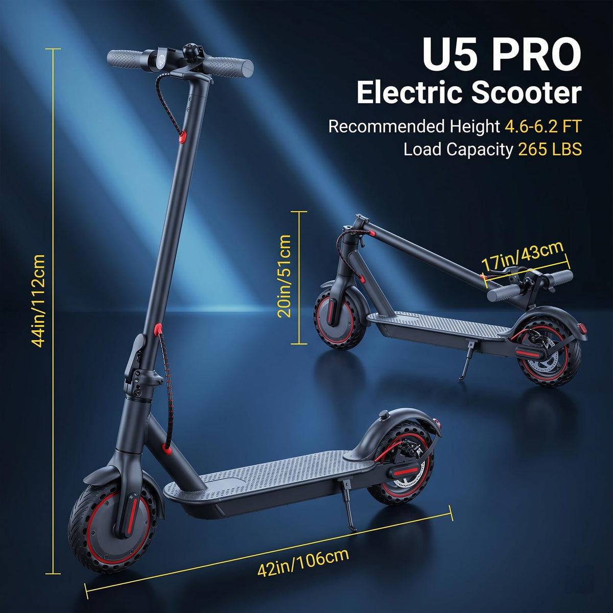 Electric Scooter with 350W/500W Motor, 8.5" Solid Tires, Foldable S131