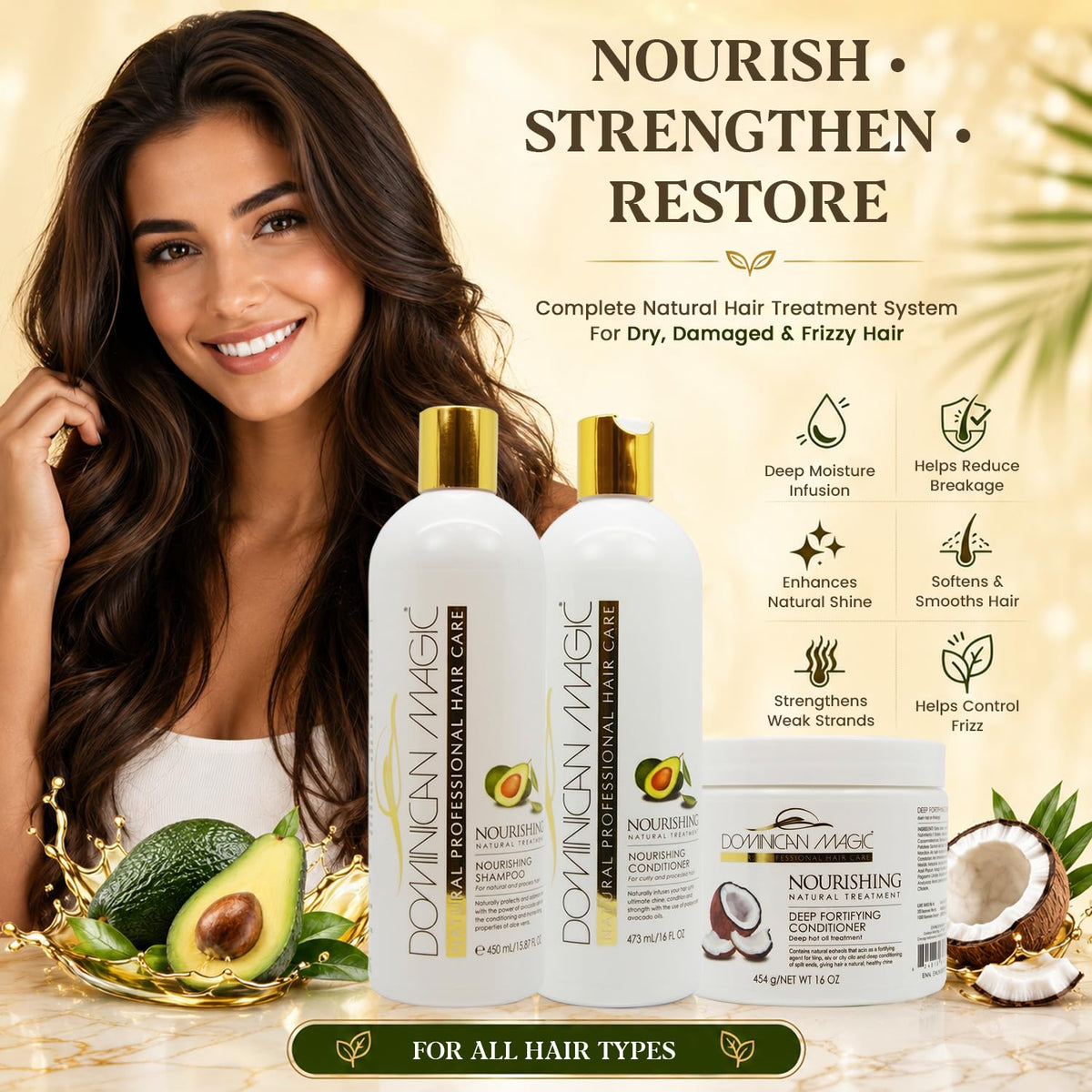 Hydrating Shampoo & Conditioner Set with Avocado & Coconut T540470