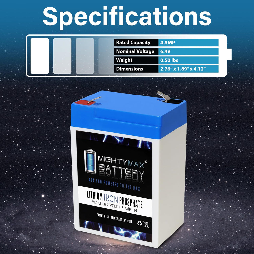 6V 4.5AH Lithium Replacement Battery K469