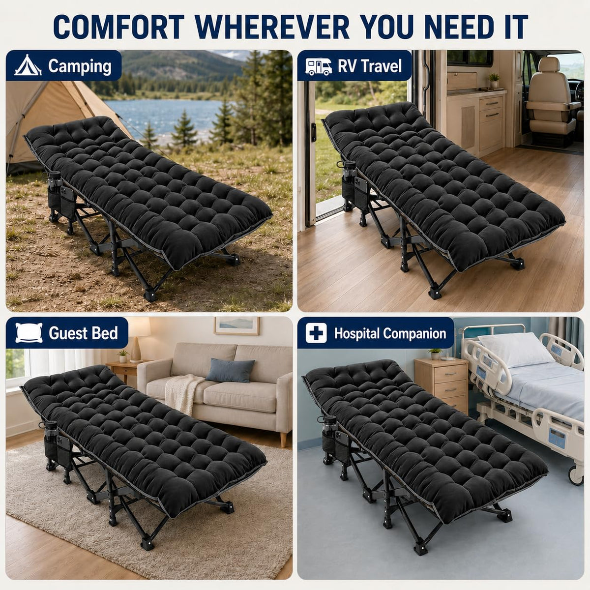 32'' XXL Oversized Camping Cot H4374