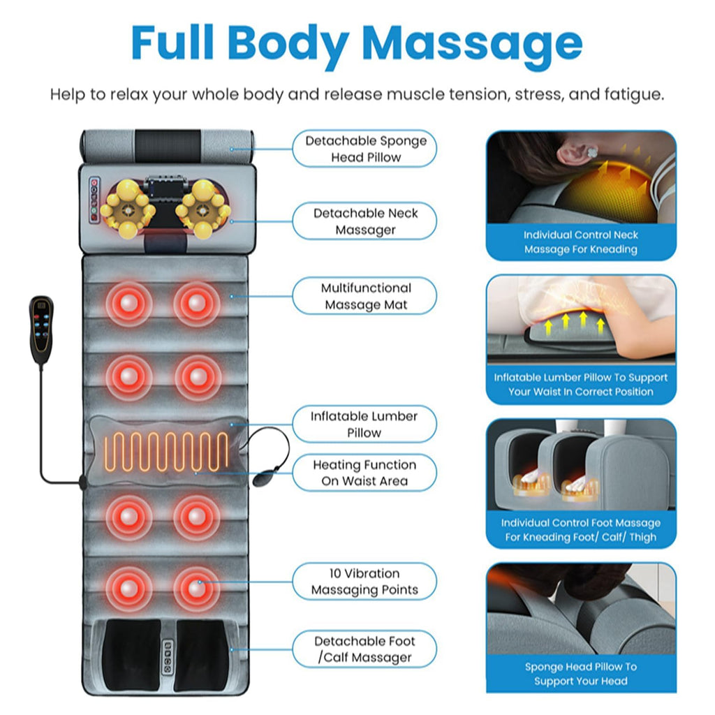 Full Body Massage Mat with Heat A104