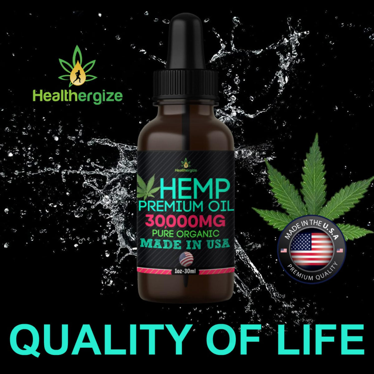Hemp Oil Drops 5 Pack Cold Pressed Vegan G737