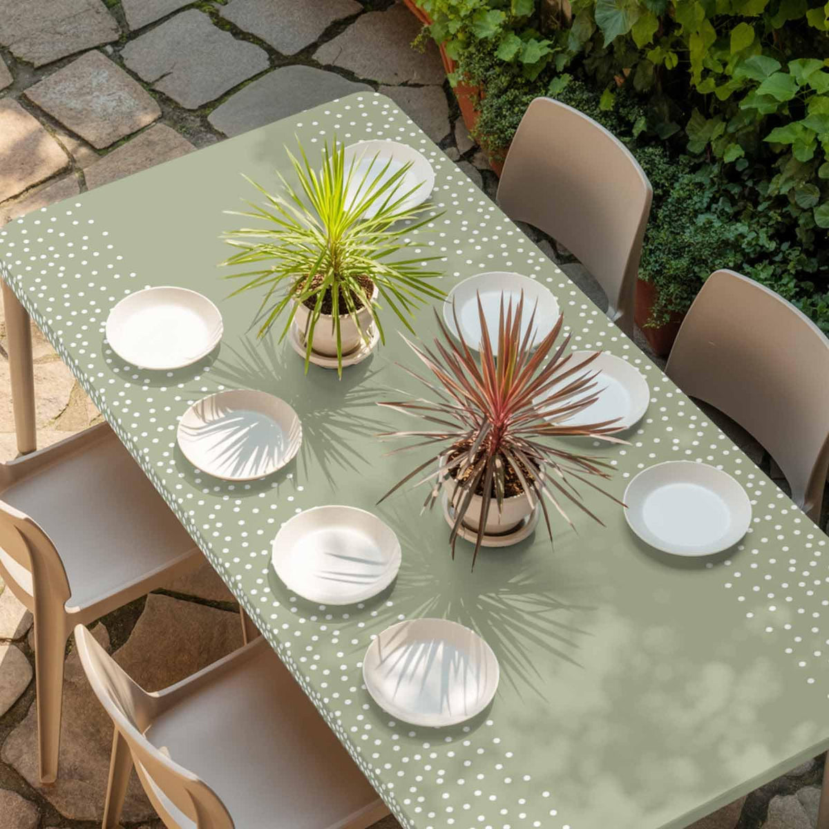 White Speckles Grain Fitted Rectangle Tablecloth 32" x 72" Elastic Waterproof Table Cover X250