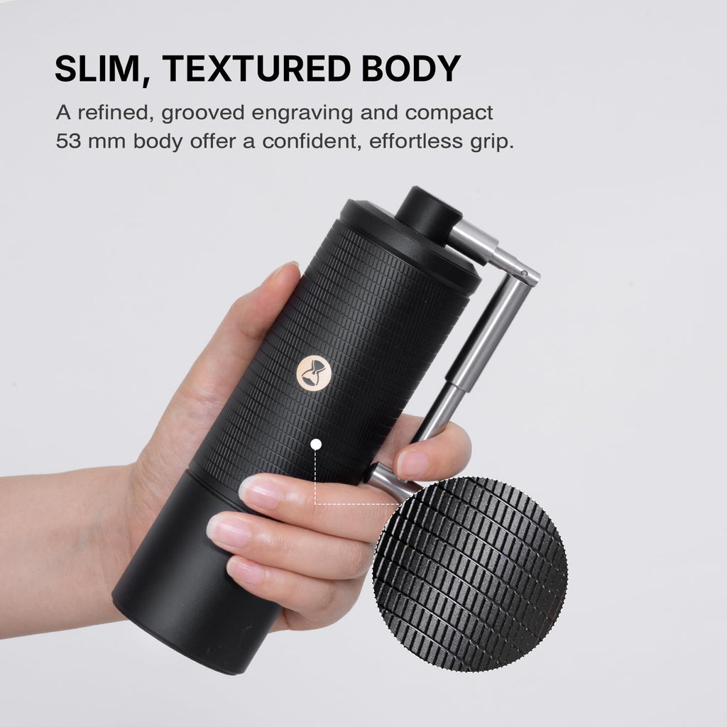 Manual Coffee Grinder with Conical Burr, Portable Hand Coffee Mill - Black S601