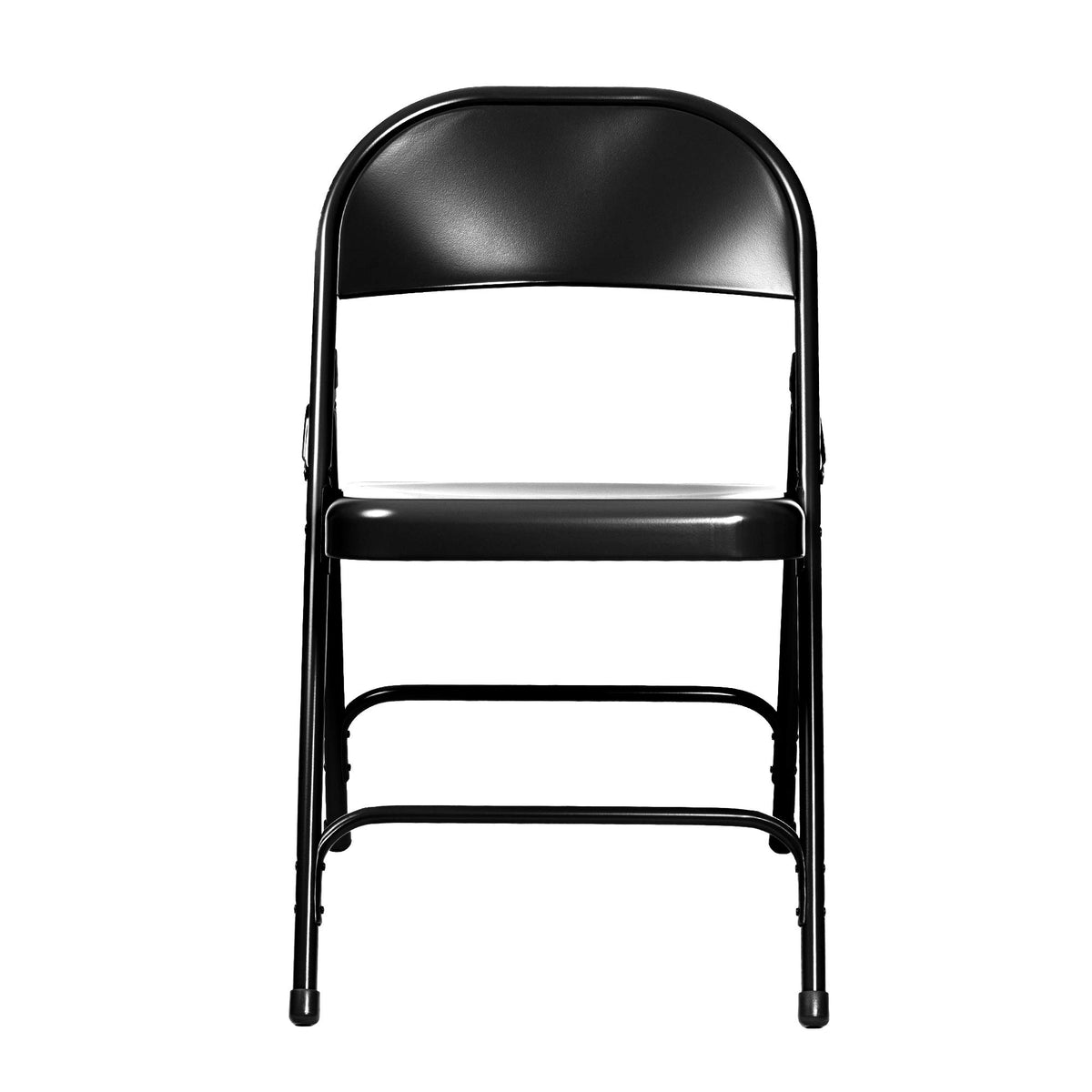 Black Steel Folding Chairs 4-Pack B900