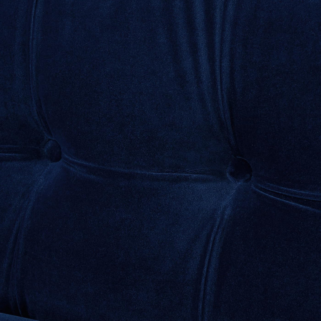 84" Navy Blue Velvet Tufted Sofa H4593