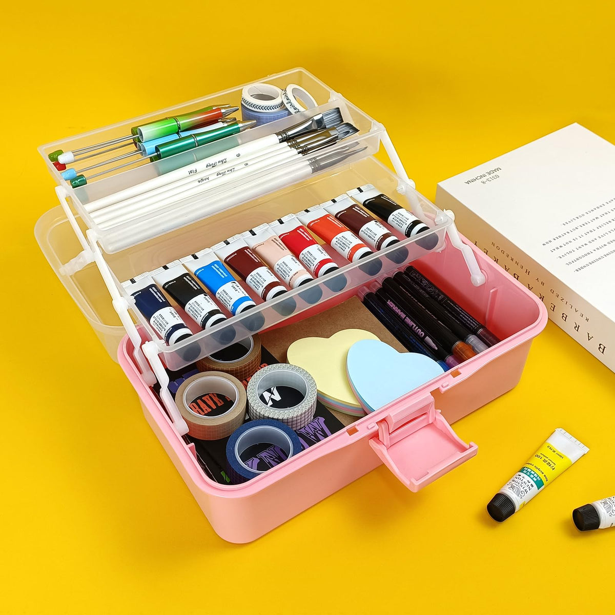 10 Inch 3 Layer Tackle Box Organizer with 2 Trays H84947