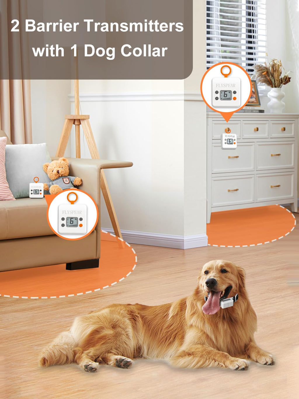 Wireless Pet Barrier with 2 Transmitters E895