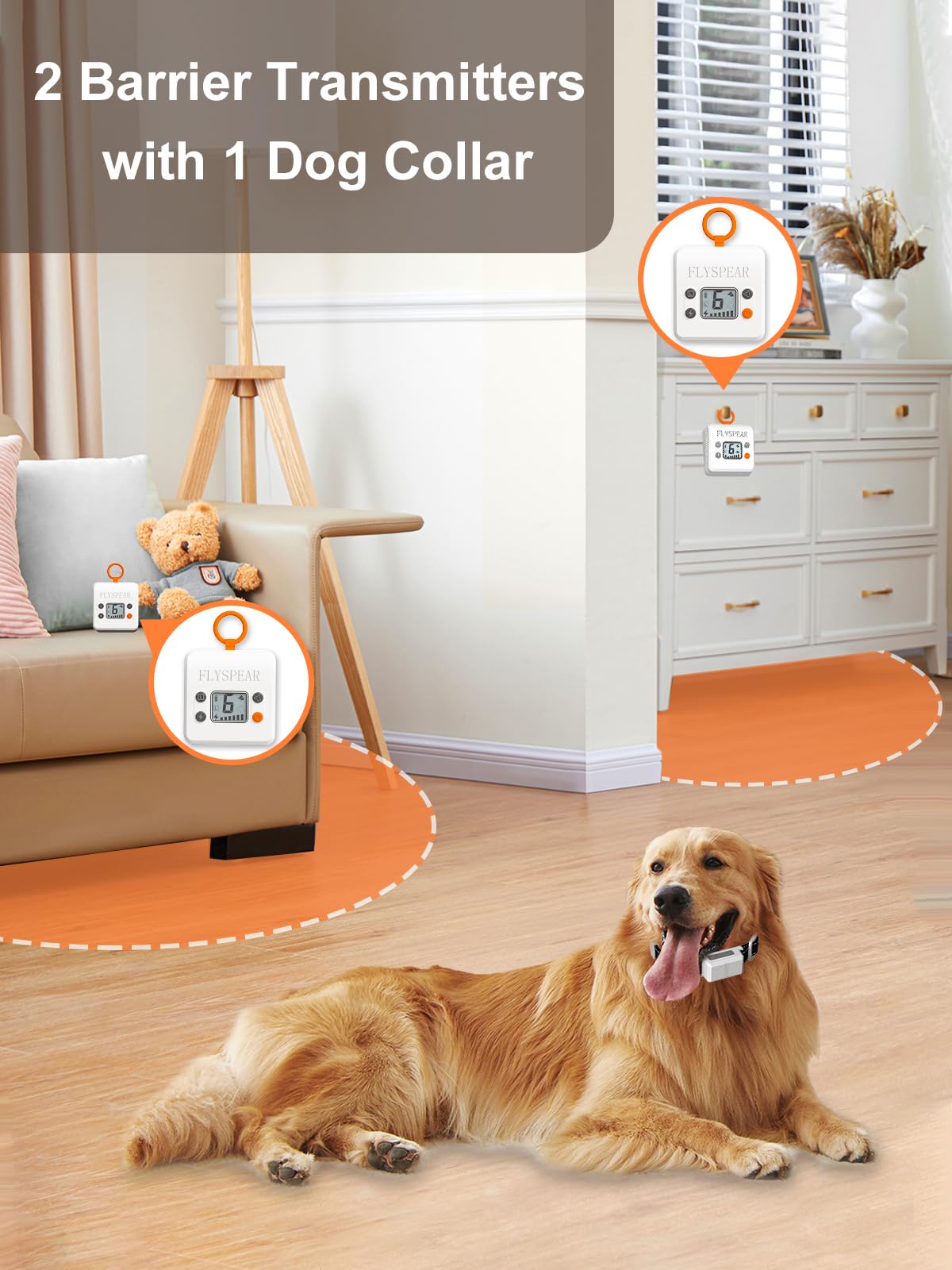 Wireless Pet Barrier with 2 Transmitters E895