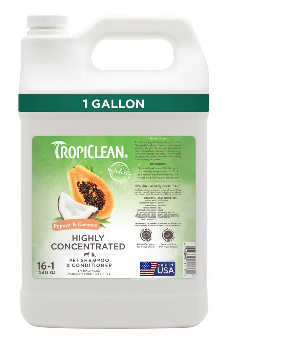 2-in-1 Dog Shampoo and Conditioner Papaya Scent 1 Gallon I27588