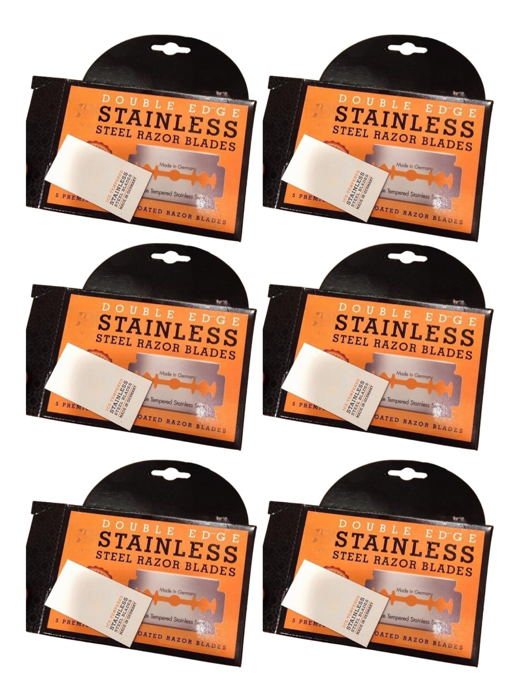 Double Edge Safety Razor Blades, 5 Count Stainless Steel Y872