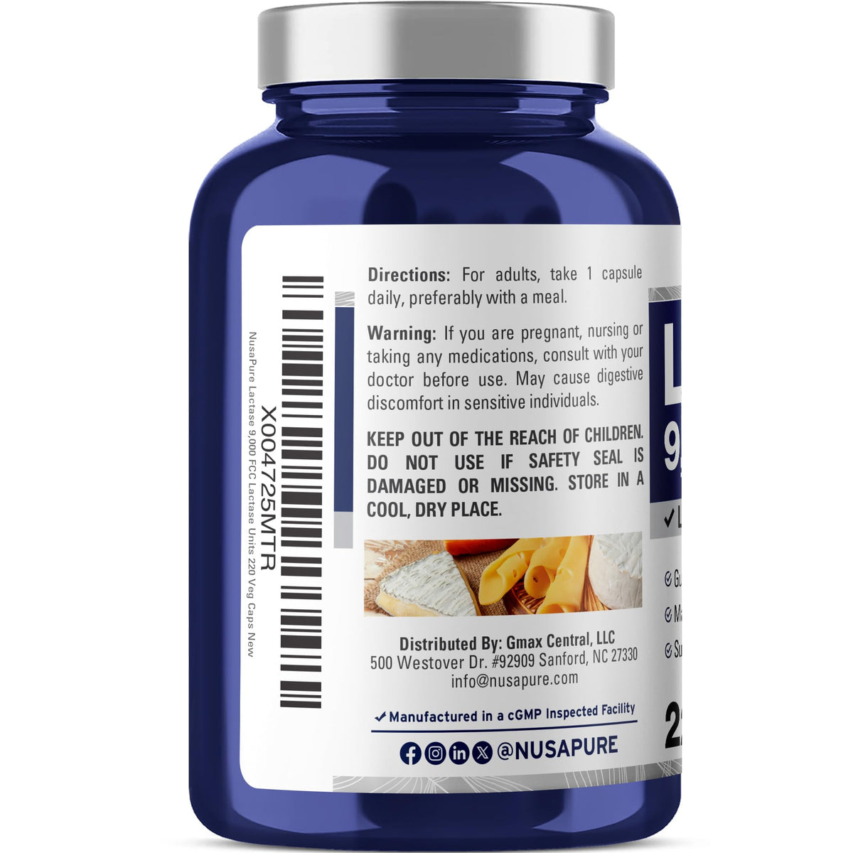 Vegan Lactase Enzyme 220 Veg Capsules P838